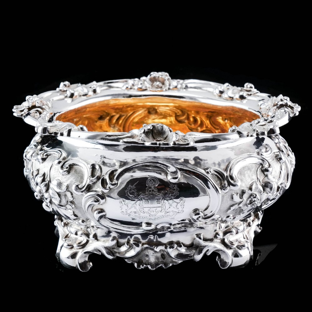 Antique Victorian Solid Silver Bowl Magnificently Chased - John Edward Terrey 1844 View IV