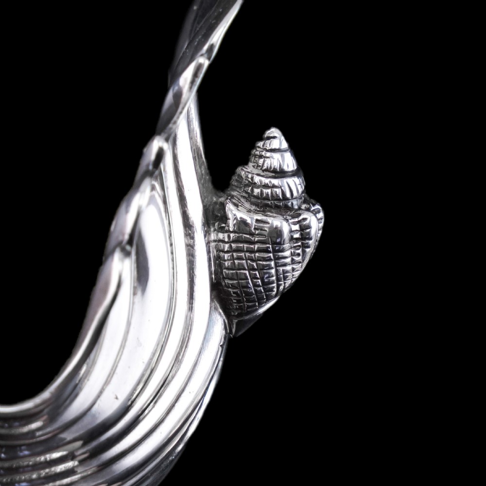 Antique Solid Silver Shell Salt/Butter Dishes in Marvellous Cast Form - Mary Sibley & Richard Sibley 1838 View XVI