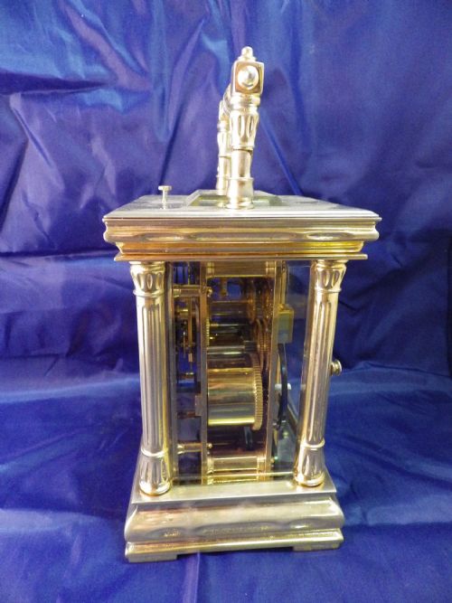 FRENCH REPEATING CARRIAGE CLOCK STUNNING MASK DIAL - ADDITIONAL PHOTO 3