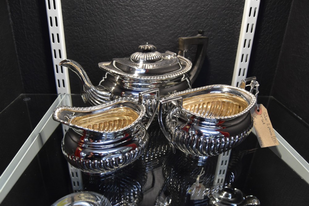 Jones & Crompton Silver Tea Service c1905 View II