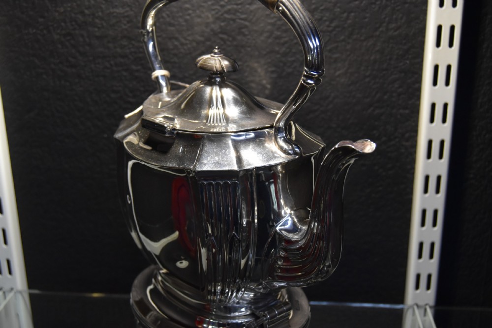 Silver Kettle on Stand c1904 View V