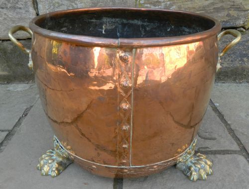 Copper Log Bin / Jardiniere