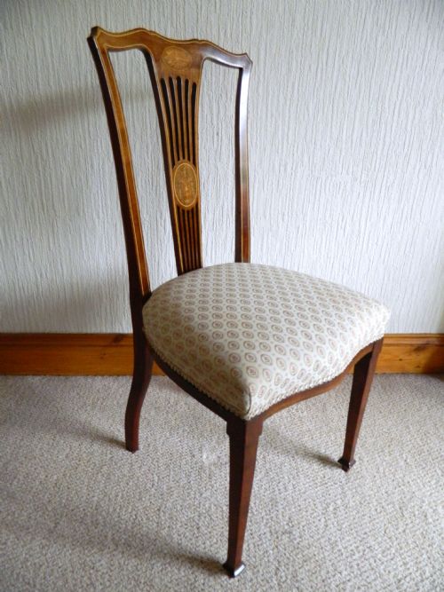 fig 1. six mahogany dining chairs