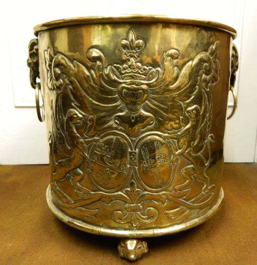 Brass Log Bin / Jardiniere