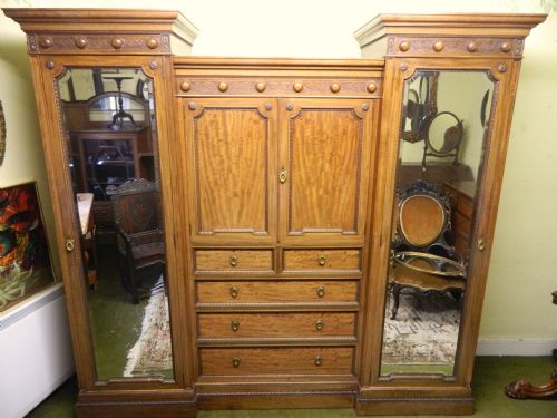 Mahogany Breakfront Wardrobe