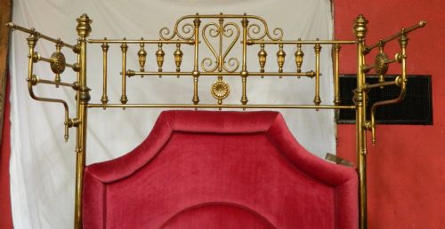 fig 1. brass half tester bed