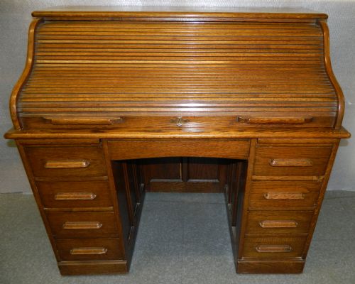 Oak Roll Top Desk by Angus of London