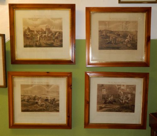 Set of Engravings - The First Steeple Chase on Record