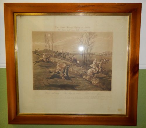 fig 2. set of engravings - The First Steeple Chase On Record