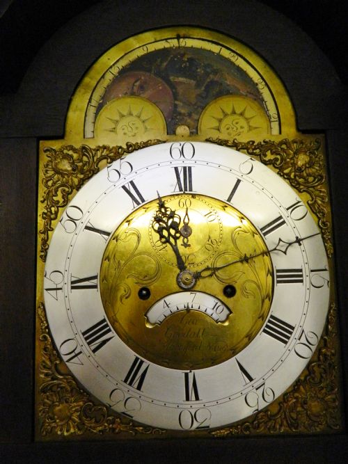 fig 1. early oak moon phase grandfather clock