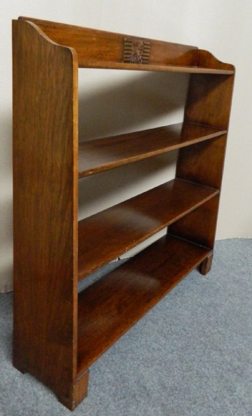 fig 1. pair of Art Deco oak bookshelves