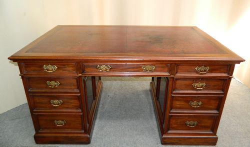 Mahogany Partners Desk by J & T Scott Edinburgh