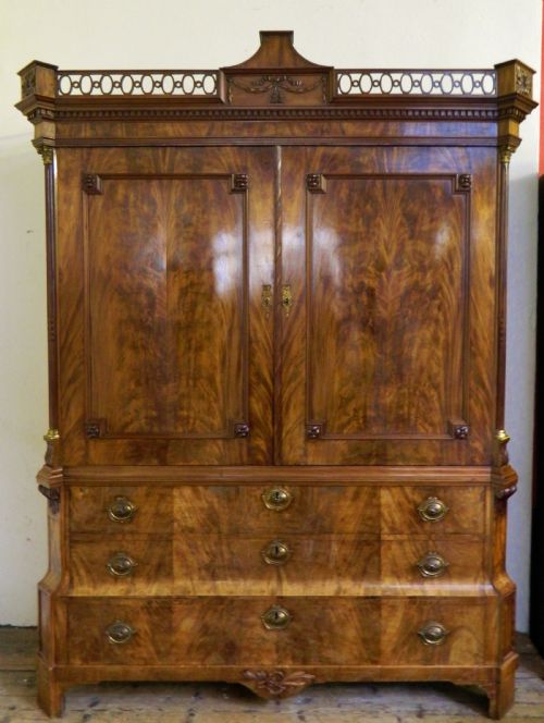 Large Mahogany Wardrobe / Armoire