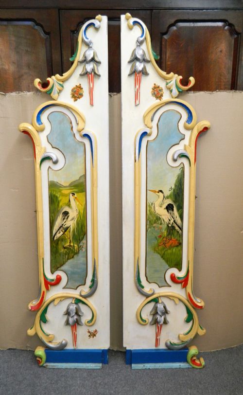 Pair of Painted Fairground Panels