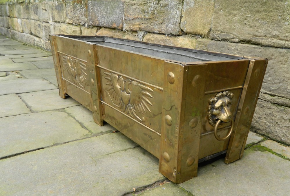 large brass jardiniere