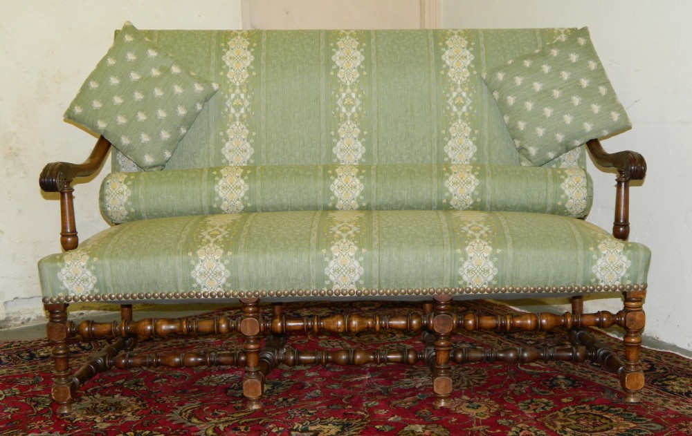 upholstered  settle