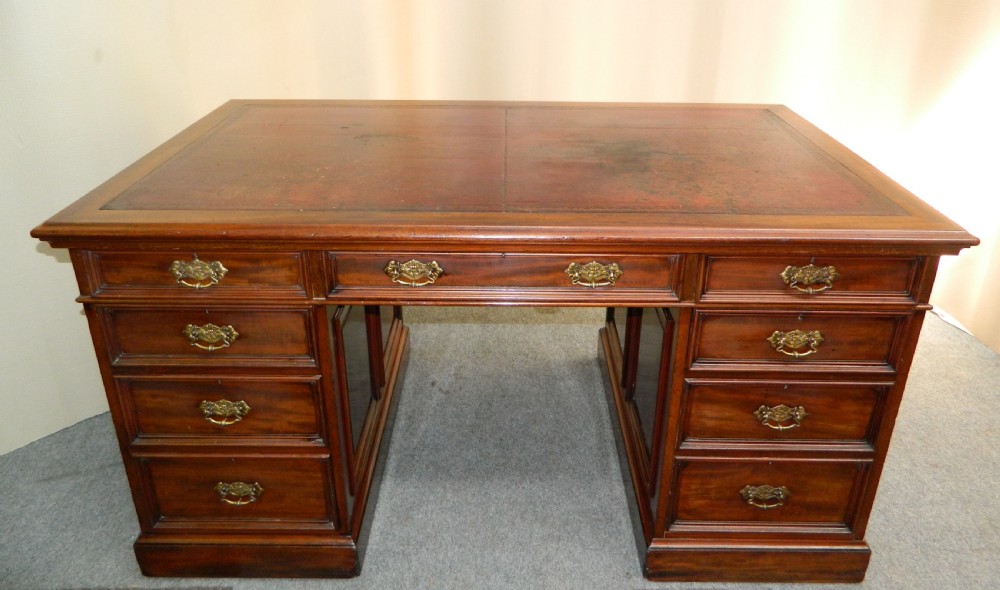 mahogany partners desk by J & T Scott Edinburgh