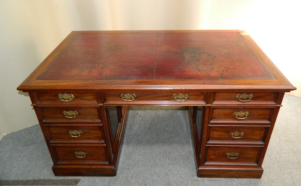 mahogany partners desk by J & T Scott Edinburgh View III