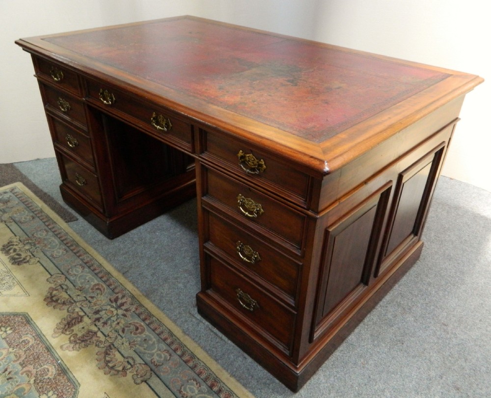 mahogany partners desk by J & T Scott Edinburgh View IV