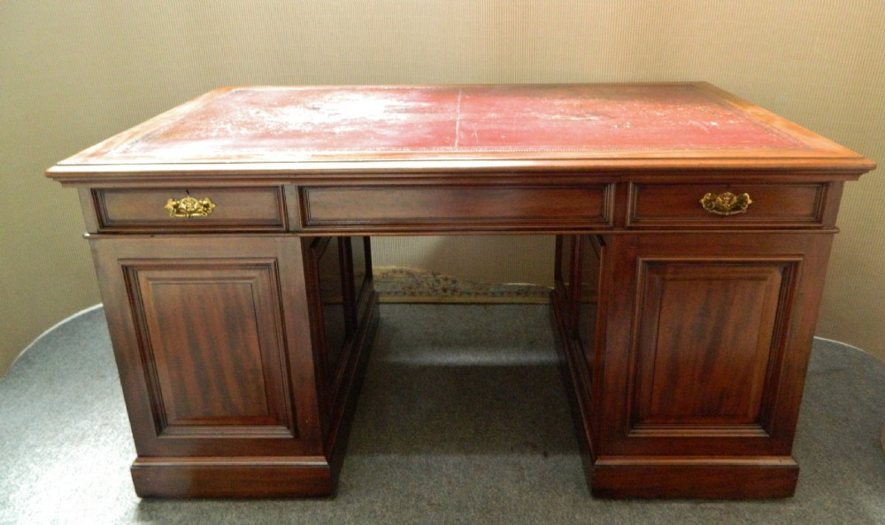 mahogany partners desk by J & T Scott Edinburgh View VI