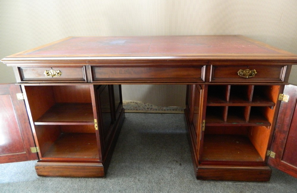mahogany partners desk by J & T Scott Edinburgh View VII