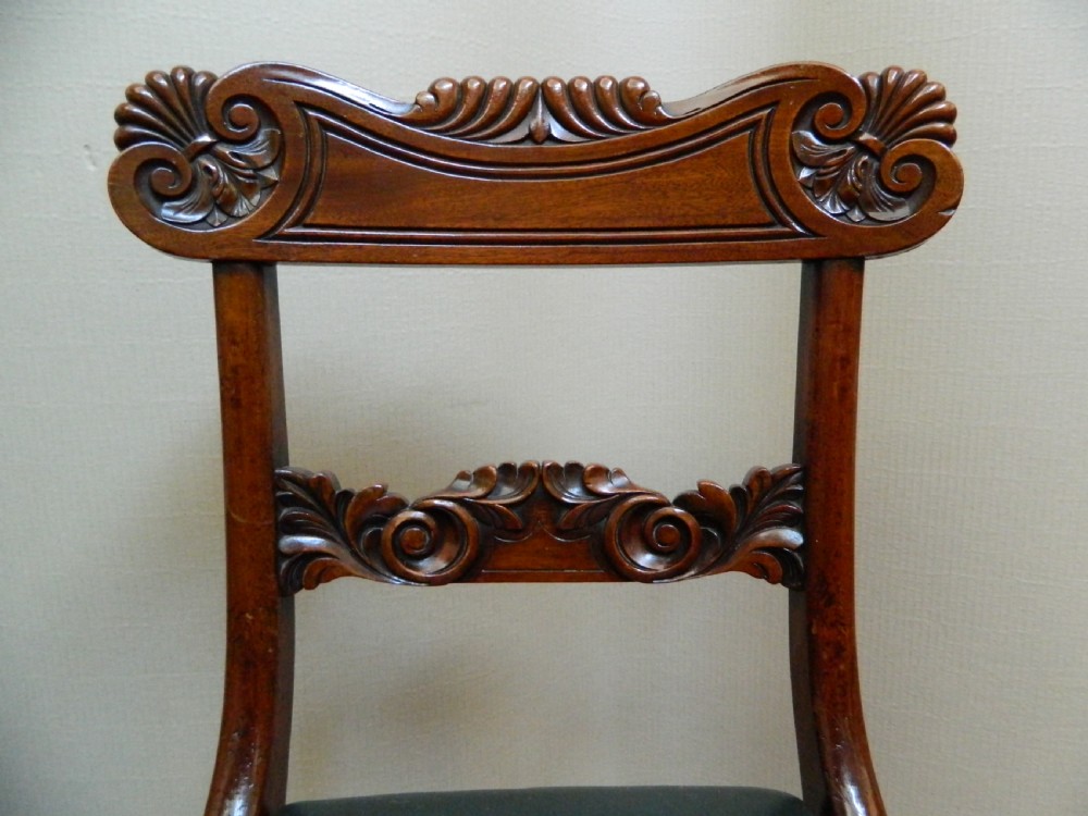 fine quality set of 8 William IV mahogany dining chairs - circa 1830 View VIII