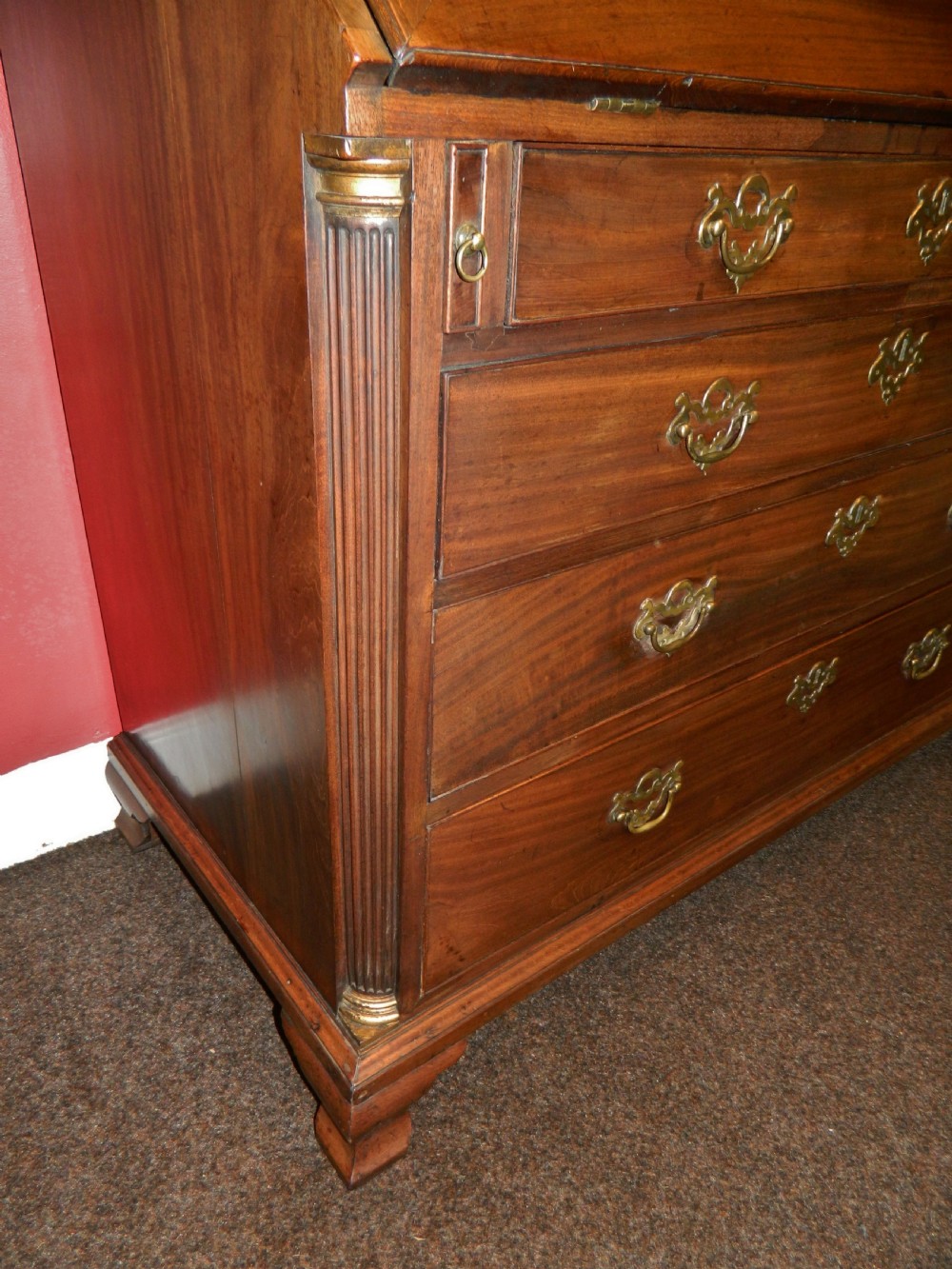 Georgian mahogany bureau View IV