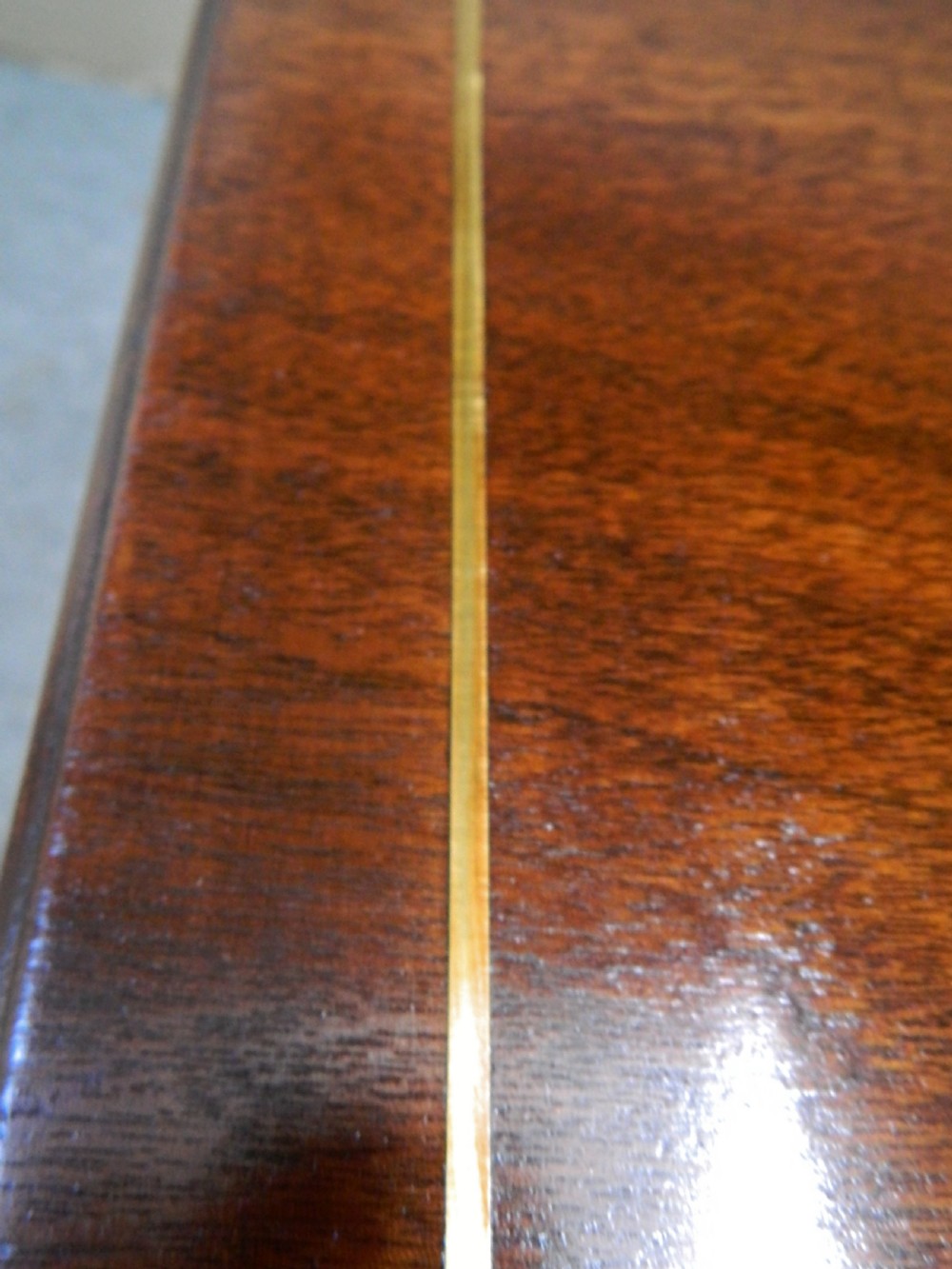 large 12'  mahogany triple pillar dining table View VI