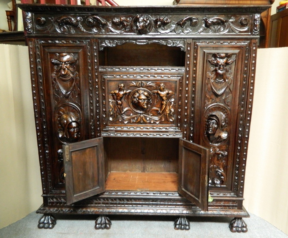 large carved oak cupboard View VIII