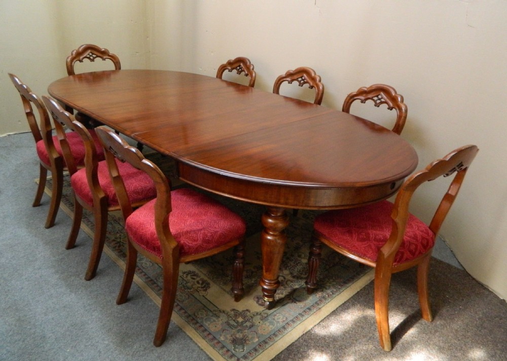 Mahogany extending dining table View II