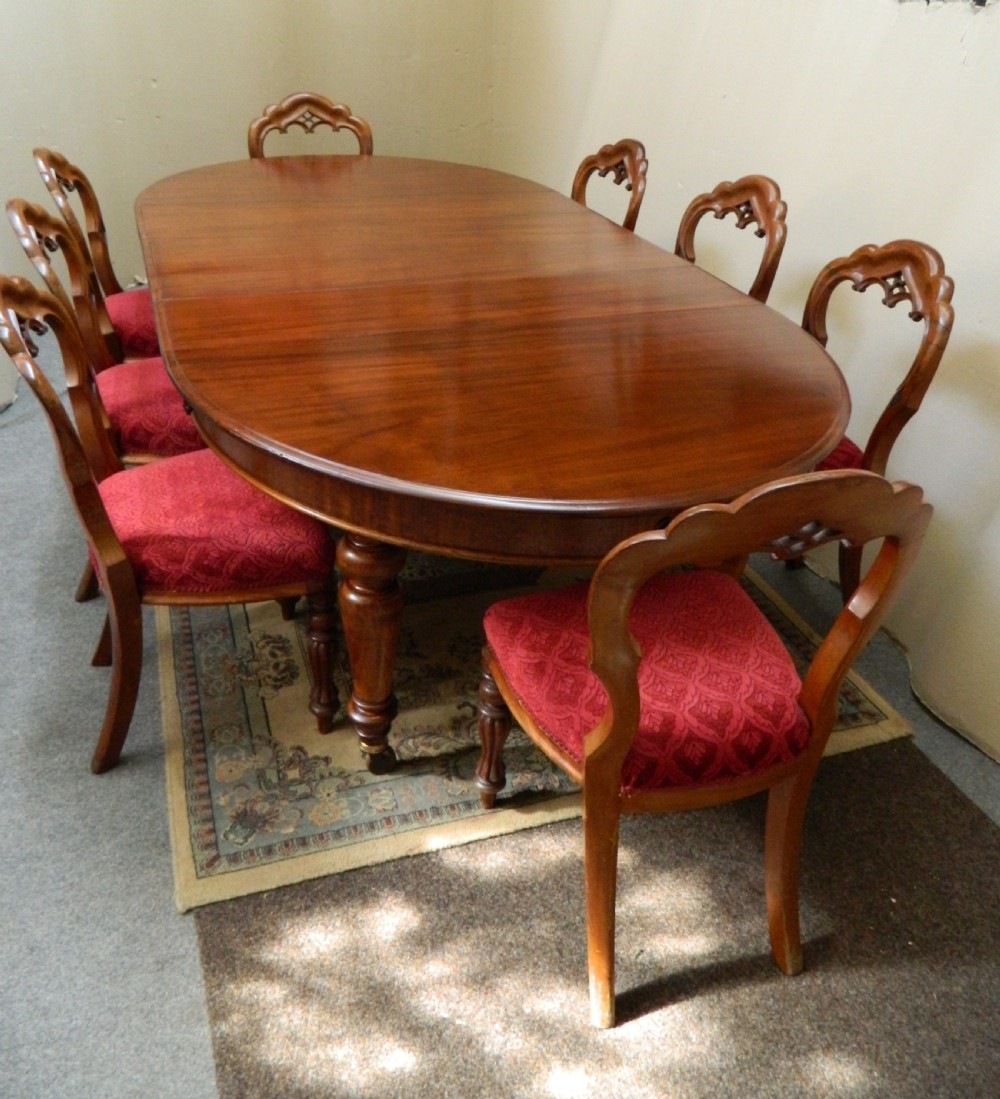 Mahogany extending dining table View VI