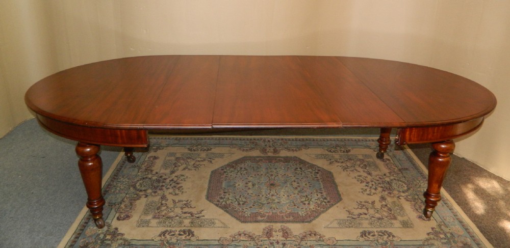 Mahogany extending dining table View VIII