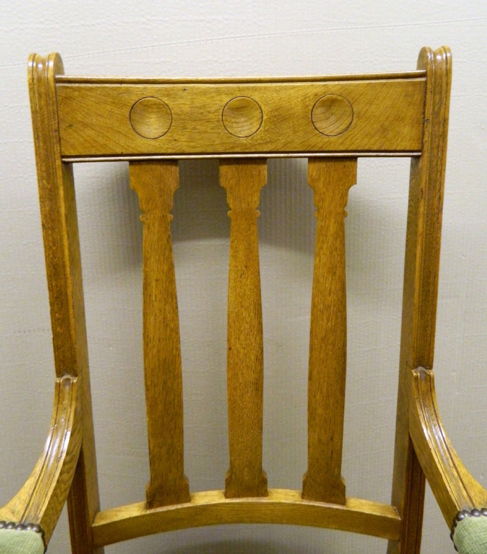Pair of Arts & Crafts oak armchairs - Shapland & Petter View III