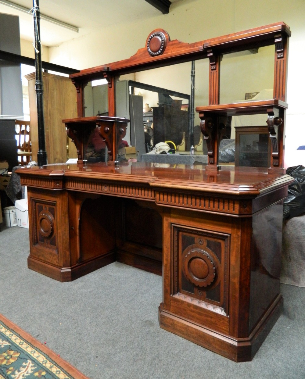 mahogany mirror back sideboard View II