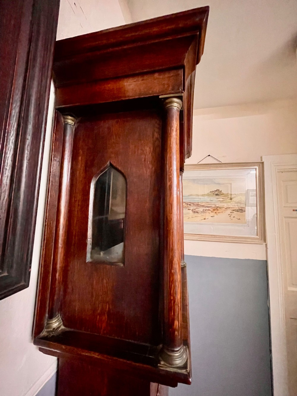 Scottish moon roller longcase clock  View VI