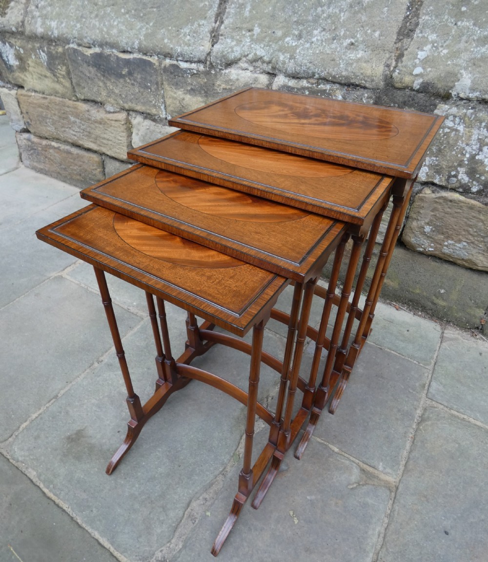 Mahogany nest of four tables View IV