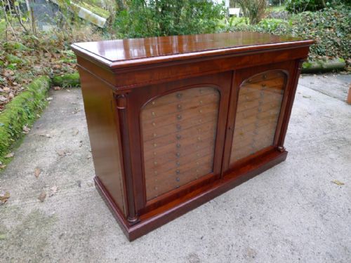 A Very Fine Victorian Mahogany Collectors Cabinet. The Property of the Late J.c.dale. Circa 1870.