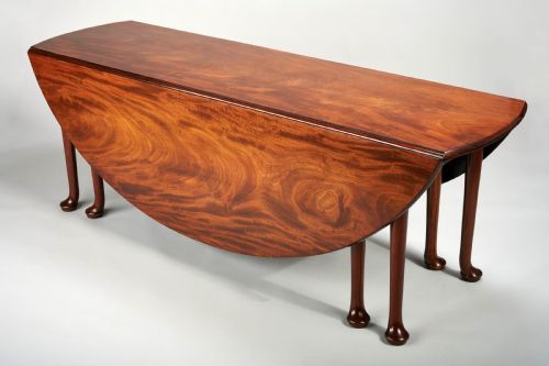fig 1. Exceptional mid-eighteenth century oval drop-leaf dining-table of unusually large size