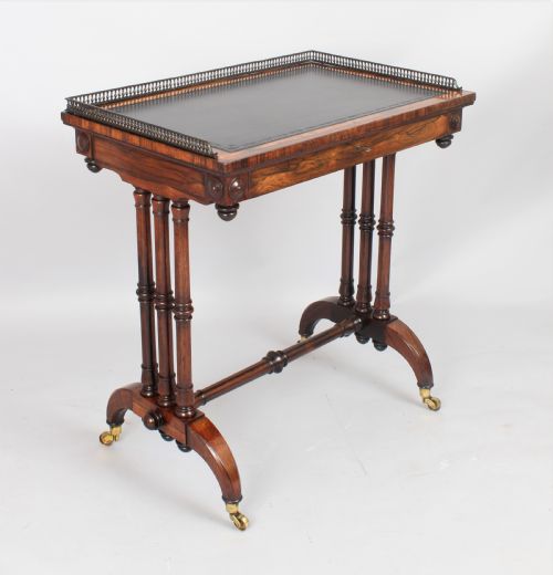 A Fine George IV Period Rosewood Small Writing Table