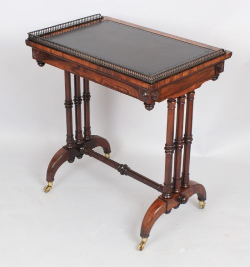 fig 1. A fine George IV period rosewood small writing table