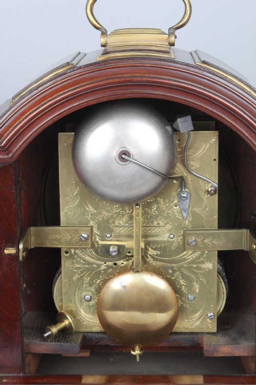 fig 1. Fine George III period mahogany bracket clock