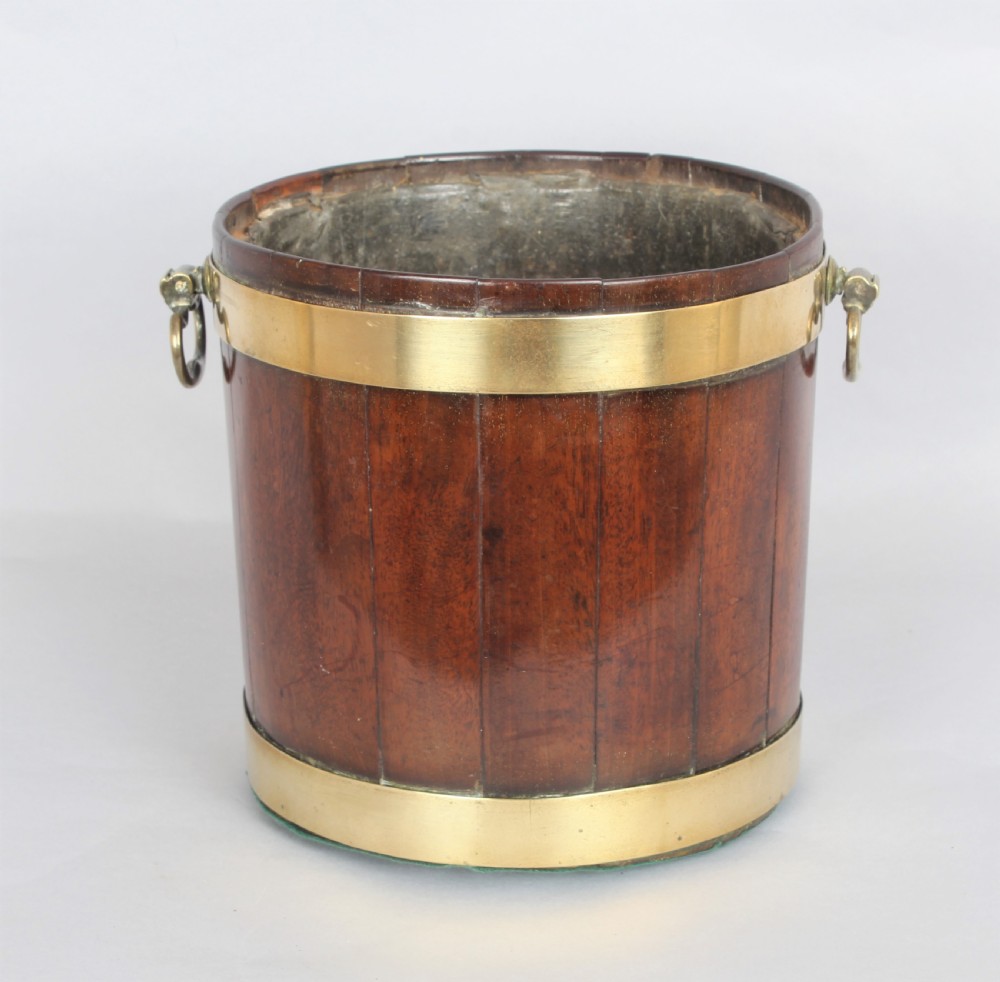 George III period small mahogany and brass banded tub View III