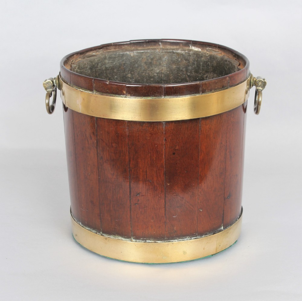 George III period small mahogany and brass banded tub View V