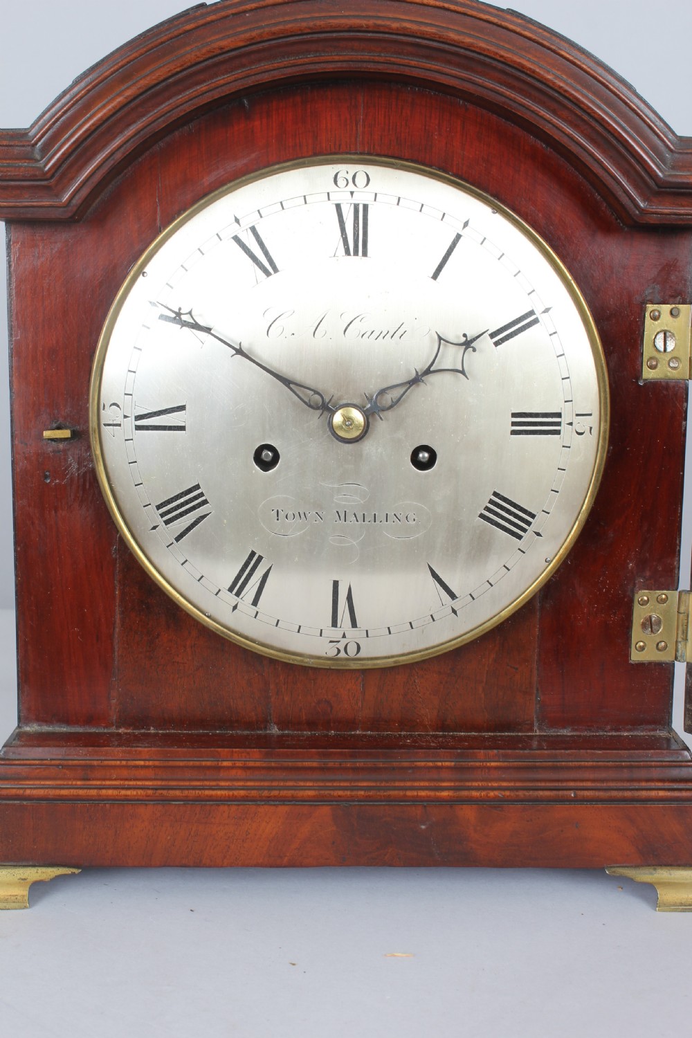 Fine George III period mahogany bracket clock View III