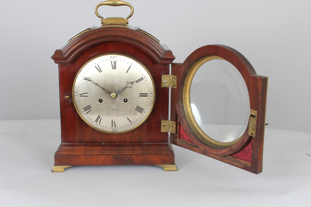 Fine George III period mahogany bracket clock View IV