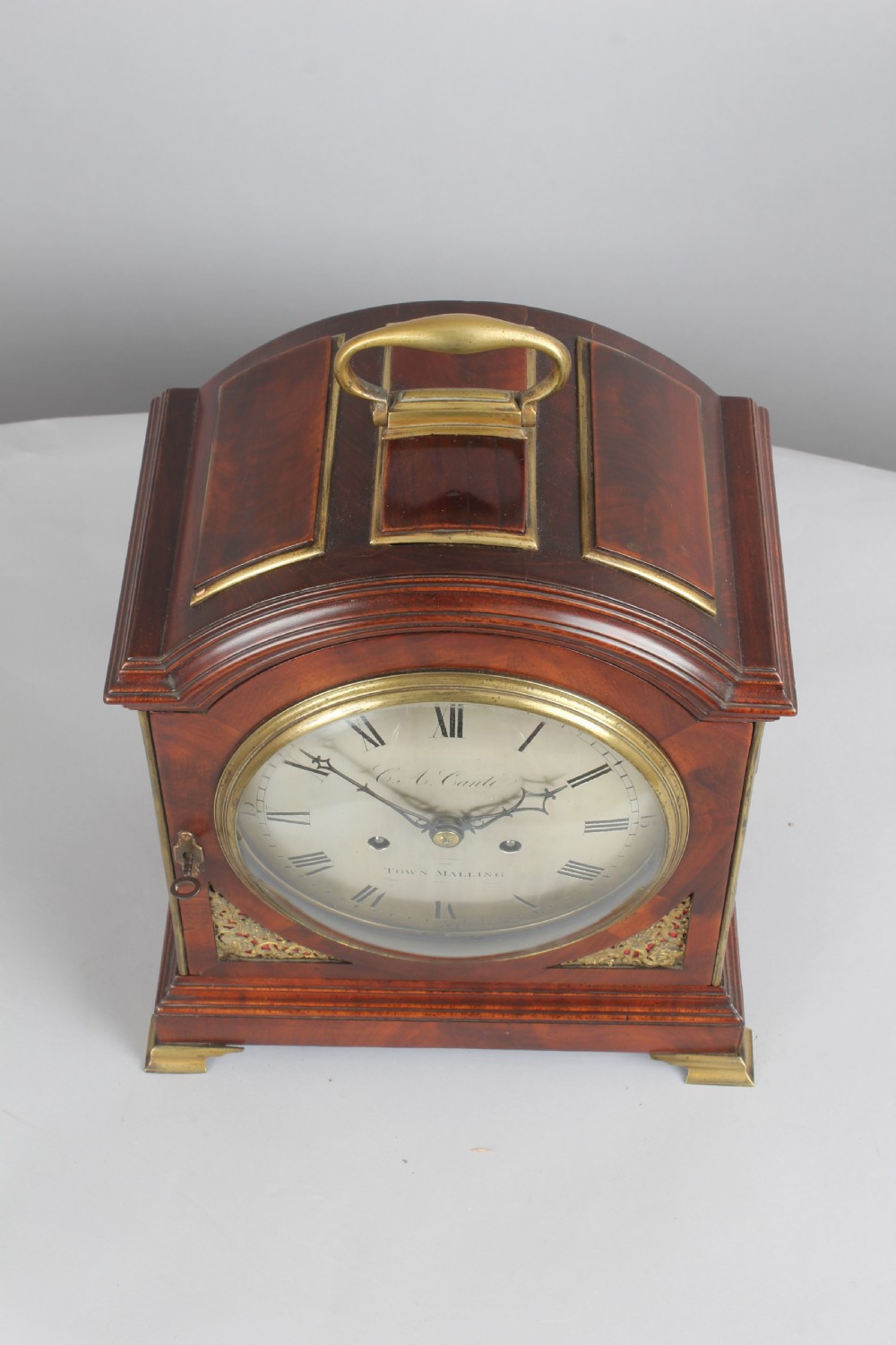 Fine George III period mahogany bracket clock View V