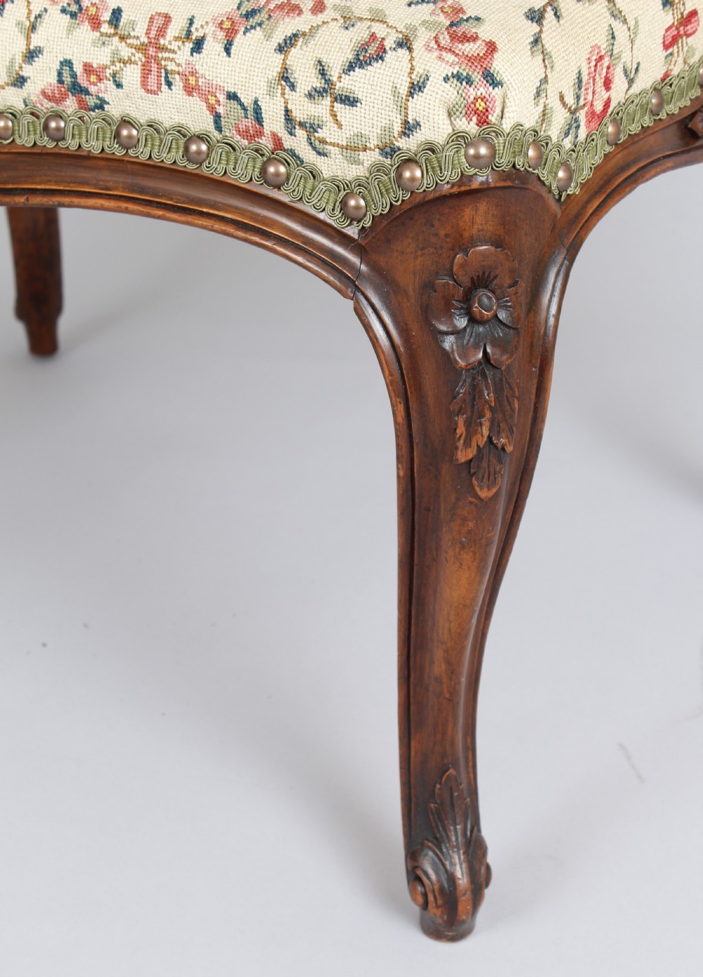 Victorian mahogany stool in the French style View II