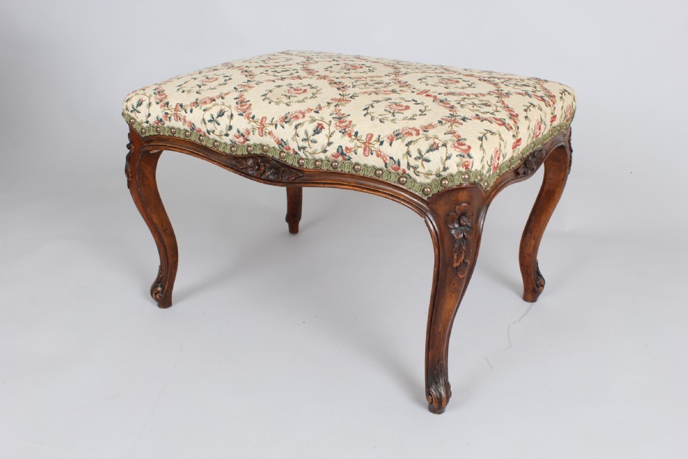 Victorian mahogany stool in the French style View III