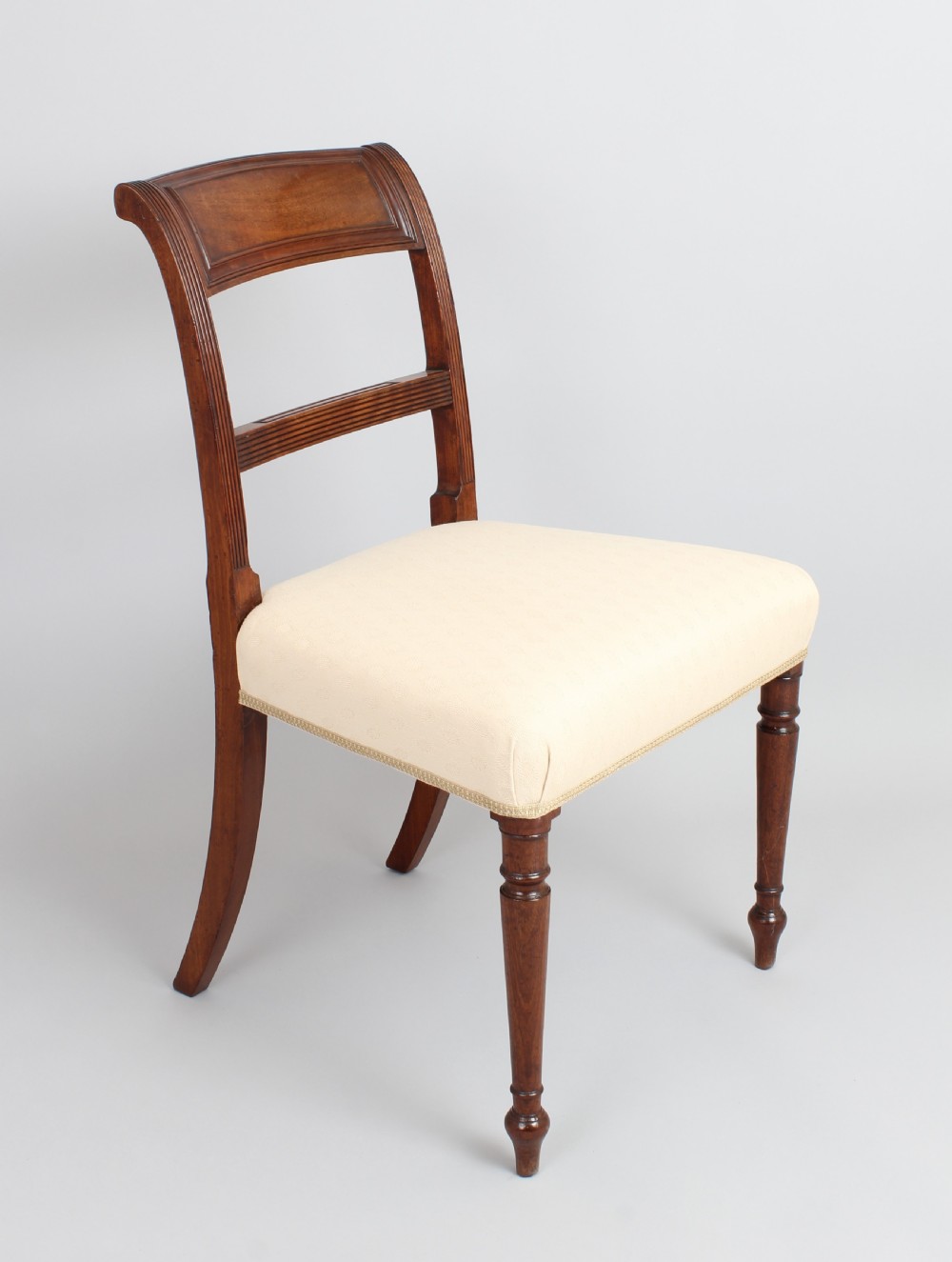 Set of SIX fine George III period mahogany dining chairs
