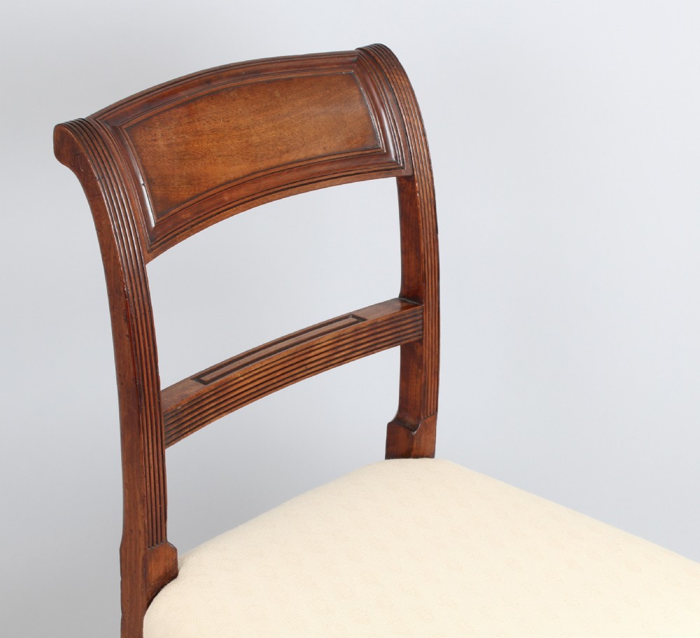 Set of SIX fine George III period mahogany dining chairs View III